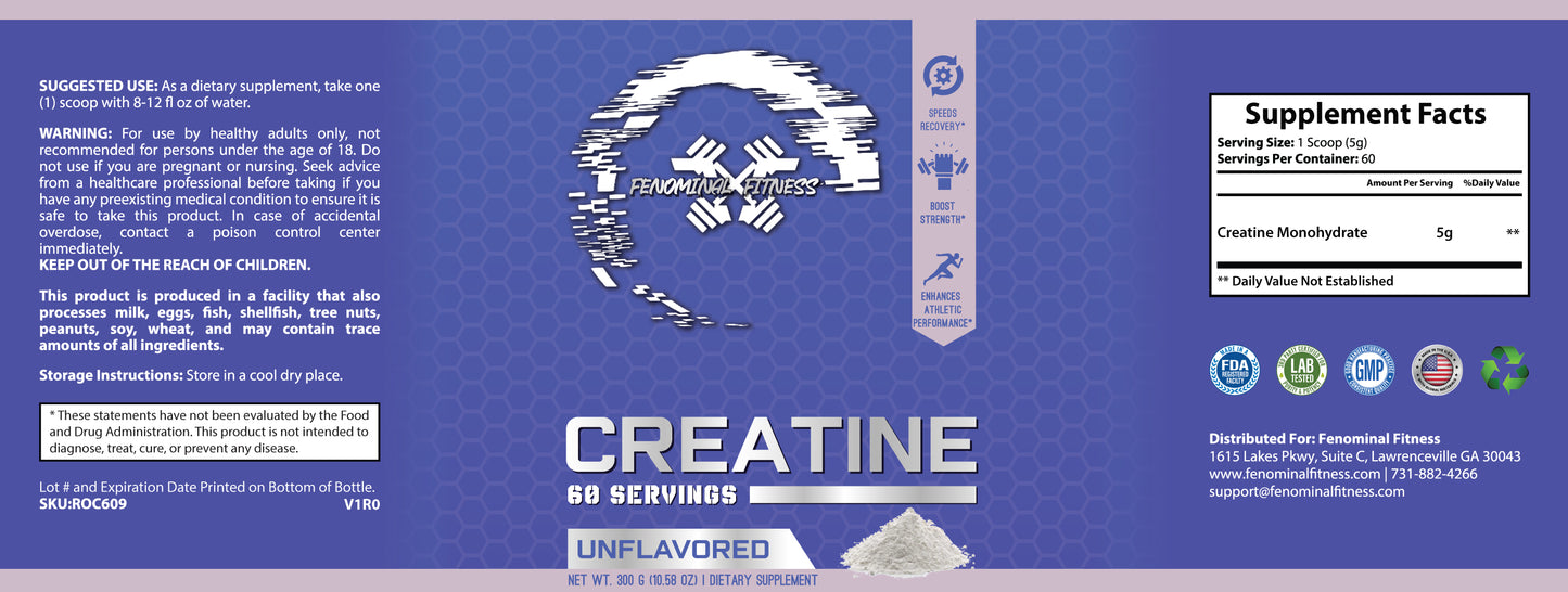 Creatine Monohydrate - Fenominal Fitness